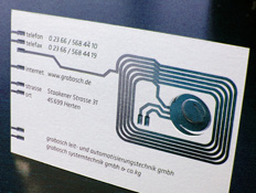 Grabosch Systemtechnik Corporate Design Karte Rückseite